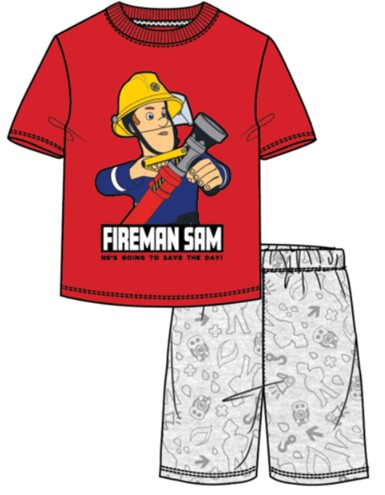 Feuerwehrmann Sam Kinderkurzpyjama 122/128 cm