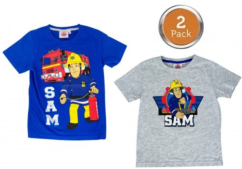 Feuerwehrmann Sam Kinder Kurzarm T-Shirt 2er-Set 110/116 cm