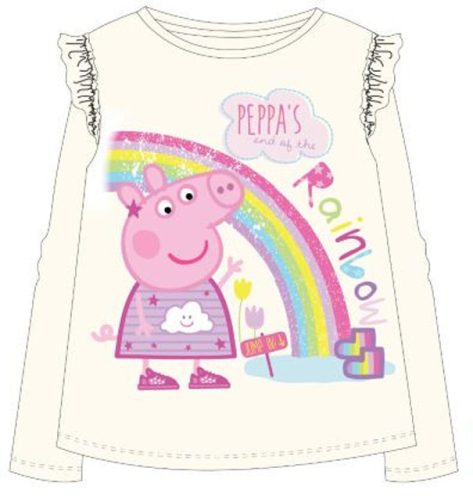 Peppa Wutz Regenbogen Kinder Langarmshirt, 116 cm