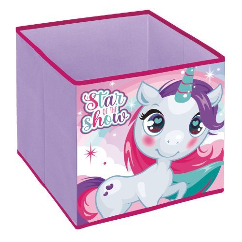 Einhorn Sparkle Aufbewahrungsbox für Spielzeug 31×31×31 cm