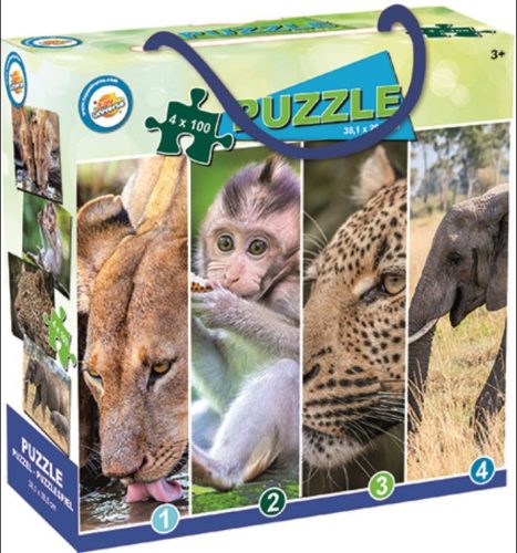 Tiere Savanna-Puzzle 4x100 Stk