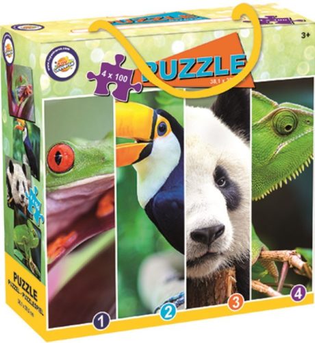 Tiere Exotisches Puzzle 4x100 Stück