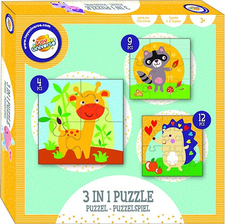 Tiere 3-in-1 Puzzle