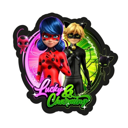 Miraculous Geschichten von Ladybug und Cat Noir Lucky Lucky Formkissen, Dekokissen 36x33 cm