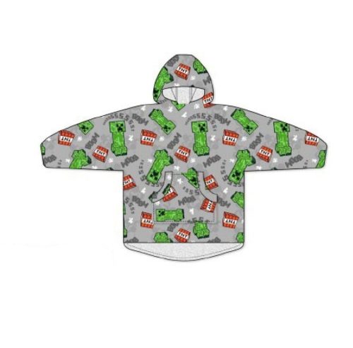 Minecraft Boom Erwachsenen-Pullover-Fleece-Decke, Poncho