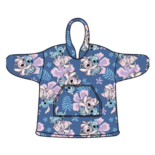 Disney Lilo und Stitch Hibiscus Plüsch-Pleeece-Decke zum Überziehen, Poncho 3-6 Jahre