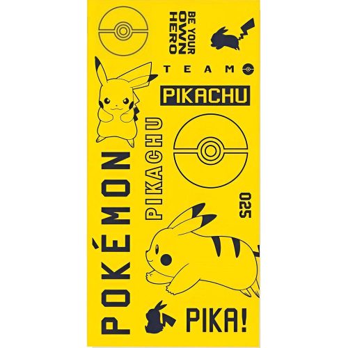 Pokémon Pika Badetuch, Strandtuch 70x140cm