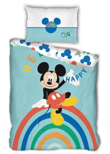 Disney Mickey  Happy Bettwäsche 140×200cm, 63×63 cm Mikrofaser