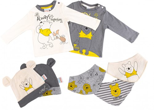 Disney Winnie Puuh Baby T-Shirt + Mütze und Lätzchen 7-tlg Set 86/92 cm