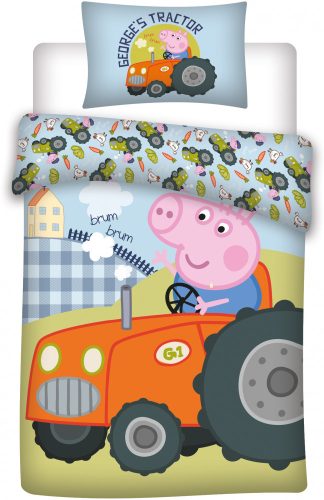 Peppa Wutz George's Tractor Kinderbettwäsche 100×135cm, 40×60 cm