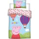 Peppa malac Hot-air Balloon gyerek ágyneműhuzat 100×135cm, 40×60 cm