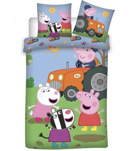 Peppa Wutz Orange Tractor Bettwäsche 140×200cm, 70×80 cm