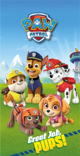 Paw Patrol Great Job Badetuch, Strandtuch 70x140cm