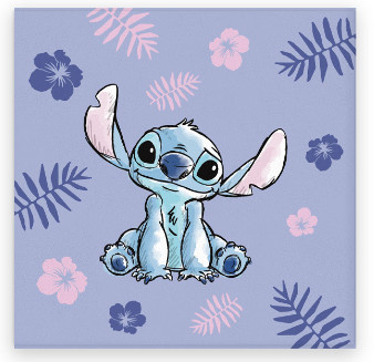 Disney Lilo und Stitch Purple Handtuch, Gesichtstuch, 30x30cm Tuch