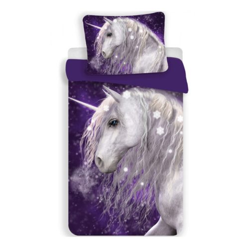 Einhorn Purple Kinderbettwäsche 100×135 cm, 40×60 cm