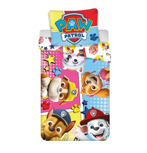 Paw Patrol Comic Bettbezug 140×200cm, 70×90 cm 