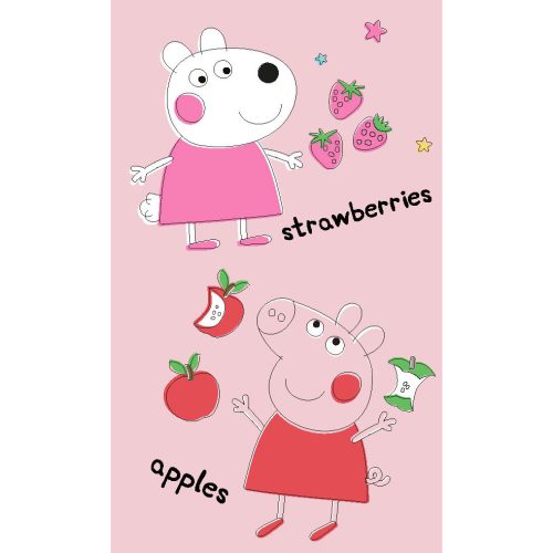 Peppa Wutz Fruits Handtuch, Gesichtstuch, Handtuch 30x50 cm