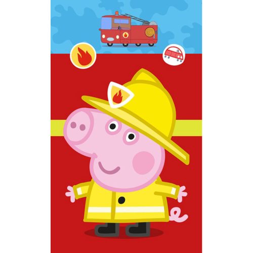 Peppa Wutz Fireman Handtuch, Gesichtstuch, Handtuch 30x50 cm