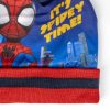 Spiderman Spidey Time Kinder Mütze + Handschuhe Set