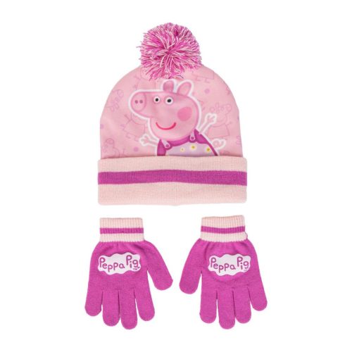 Peppa Wutz Pink Kinder Mütze + Handschuhe Set