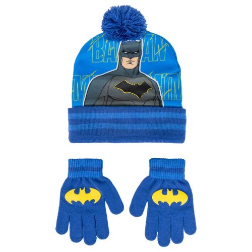 Batman Kinder Mütze + Handschuhe Set