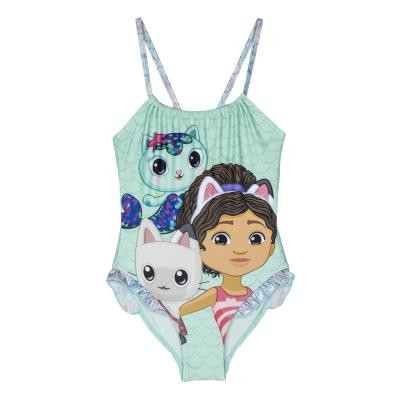 Gabby's Dollhouse Sequin Kinderbadeanzug, Schwimmen 2-6 Jahre