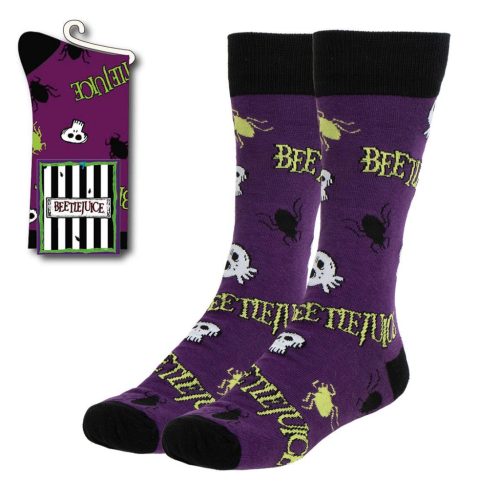 Beetlejuice Purple Erwachsene lange Socken 38/45