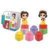 Disney Prinzessin Snow White and Belle Baustein-Set mit Buch Clementoni