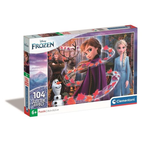 Disney Eiskönigin Leaves 104 Stück Glitter-Puzzle Clementoni