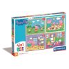 Peppa Wutz Picnic and School 4-in-1 Puzzle Clementoni