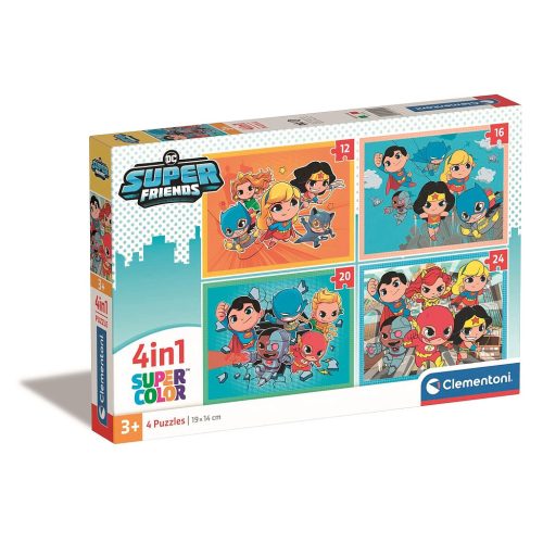 Justice League Mini-mates DC Super Hero 4 in 1 Puzzle Clementoni