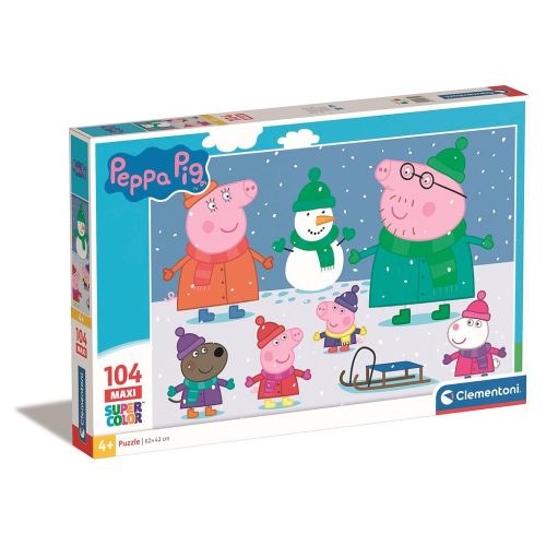 Peppa Wutz Snow 104-teiliges Maxi-Puzzle Clementoni