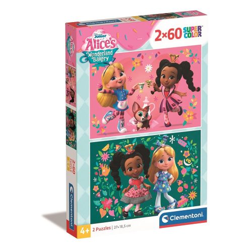 Alice Csodaország cukrászdája Flowers Disney 2x60 Teile Puzzle Clementoni