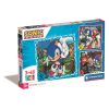 Sonic the Hedgehog Doctor Eggman Sonic der Igel 3x48 Stück Puzzle Clementoni