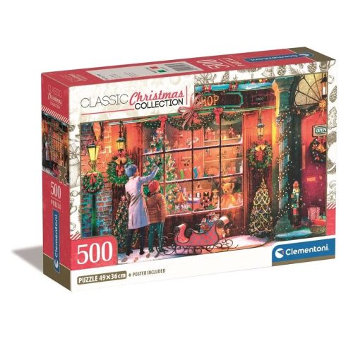 Weihnachten Old Toy Shop i 500-teiliges Clementoni-Puzzle