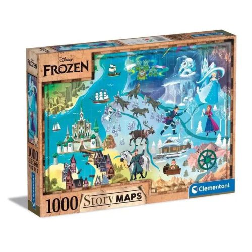 Disney Eiskönigin Frozen Märchenkarte 1000-teiliges Puzzle Clementoni