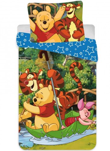 Disney Winnie Puuh Rafting  Kinderbettwäsche 90×140cm, 40×55 cm