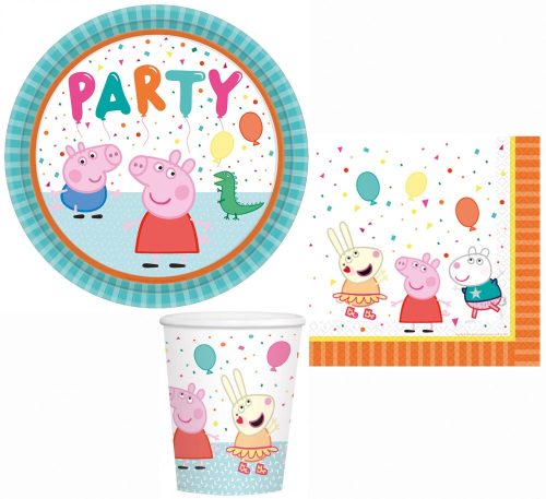 Peppa Wutz Confetti Party-Set mit 32 Teilen und 23 cm Tellern