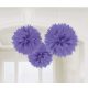 Farbe New Purple Lila hängende Pom Pom Dekoration 3er Set