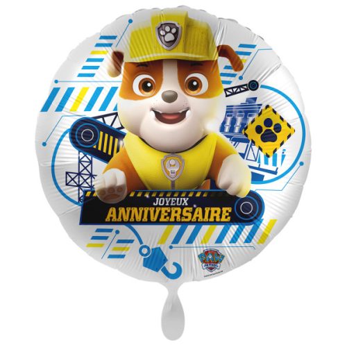 Paw Patrol Rubble Joyeux Anniversaire Folienballon 43 cm