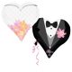 Hochzeit Heart Folienballon 76 cm