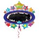 Farbe Black Board Star Folienballon 78 cm