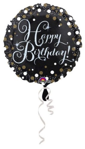 Happy Birthday gold Folienballon 43 cm