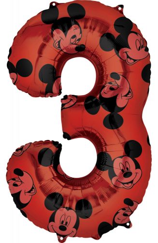 Disney Mickey  Folienballon Zahl 3 66 cm