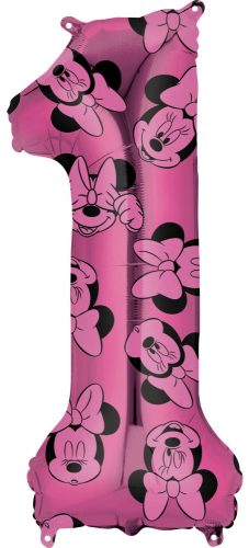 Disney Minnie  Folienballon Nummer 1, 66 cm