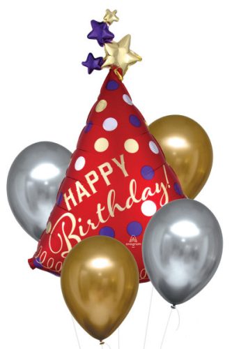 Satin Luxe Happy Birthday Folienballon 5er-Set