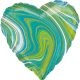 Herz Blue Green Heart Folienballon 43 cm