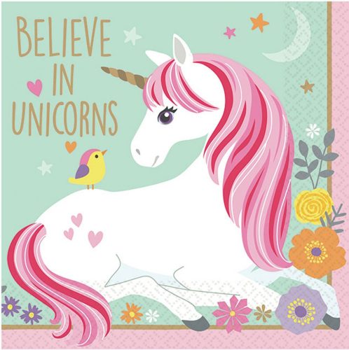 Einhorn Believe Servietten 16 Stk. 25x25 cm