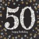 Geburtstag Gold Happy Birthday 50 Serviette 16er Pack 33x33 cm