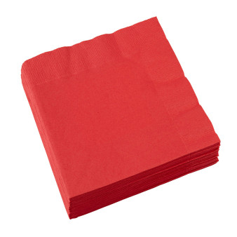 Farbe Apple Red Rote Servietten 20er-Pack 33x33 cm